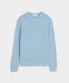 Todd Snyder Italian Garment Dyed Wool Cashmere Crewneck Sweater In Blue