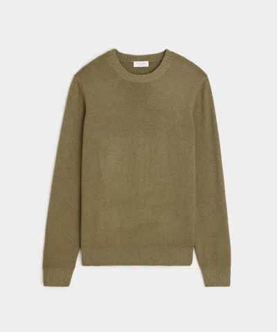 Todd Snyder Italian Garment Dyed Wool Cashmere Crewneck Sweater In Green