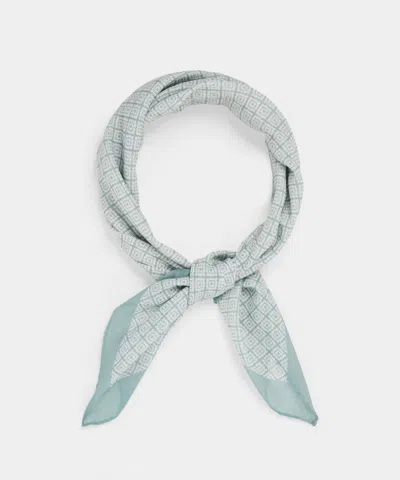 Todd Snyder Italian Geo Neckerchief In Light Blue