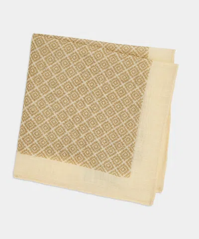 Todd Snyder Italian Geo Pocket Square In Cream In White