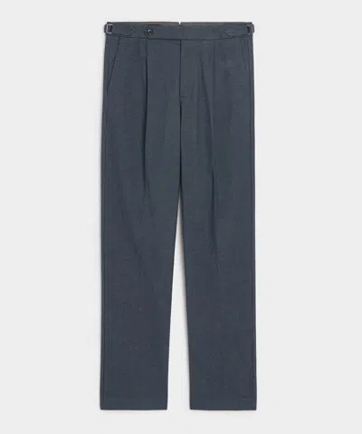 Todd Snyder Italian Heathered Cotton Side Tab Trouser In Indigo In Blue