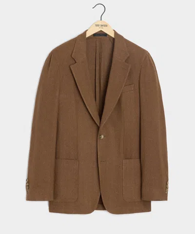 Todd Snyder Italian Herringbone Sport Coat In Straw In Brown