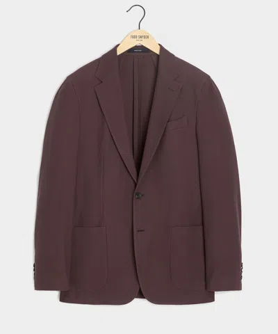 Todd Snyder Italian Knit Sport Coat In Blackberry In Brown