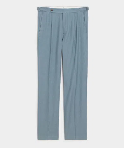 Todd Snyder Italian Linen Side Tab Trouser In Airway In Blue