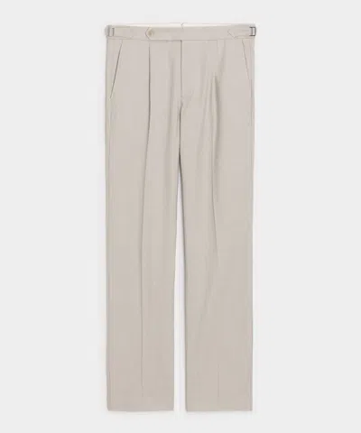 Todd Snyder Italian Linen Side Tab Trouser In Stone In Gray