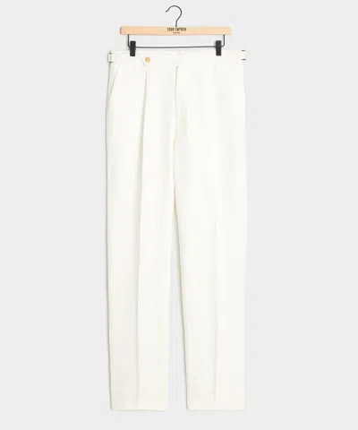 Todd Snyder Italian Linen Side Tab Trouser In Neutral