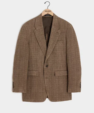 Todd Snyder Italian Linen Silk Donegal Wythe Jacket In Brown