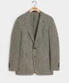 Todd Snyder Italian Linen-silk Sport Coat In Cream Glen Plaid In Gray
