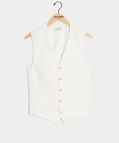 Todd Snyder Italian Linen Suit Vest In White