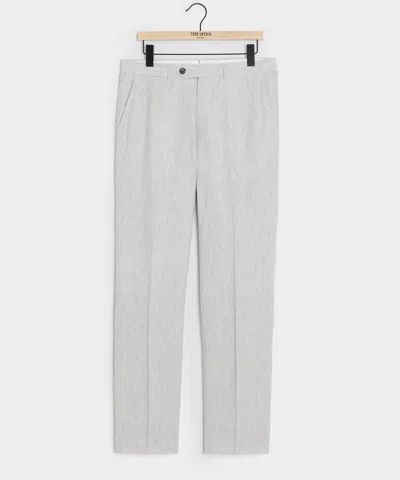 Todd Snyder Italian Linen Sutton Trouser In Light Grey Stripe In Gray