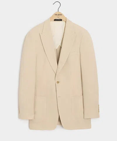 Todd Snyder Italian Linen-cotton Madison Jacket In Birch In Brown