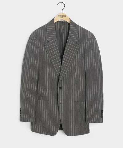 Todd Snyder Italian Linen-cotton Single-breasted Wythe Jacket In Pepper