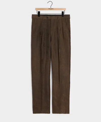 Todd Snyder Italian Linen-cupro Wythe Trouser In Brown