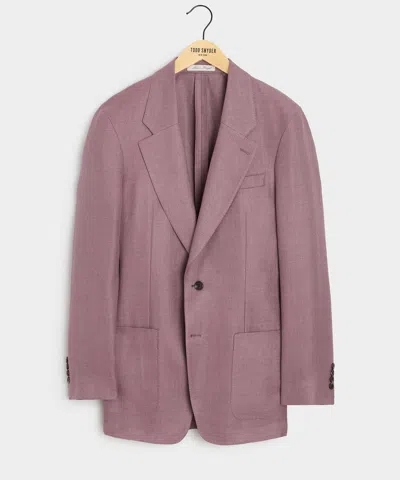 Todd Snyder Italian Linen-wool Single-breasted Wythe Jacket In Pink In Purple