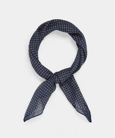 Todd Snyder Italian Micro Geo Neckerchief In Navy In Blue