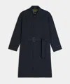 Todd Snyder Italian Nylon Trench Coat In Blue