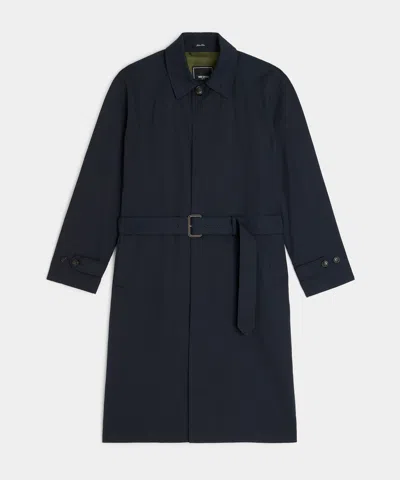 Todd Snyder Italian Nylon Trench Coat In Blue