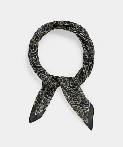 Todd Snyder Italian Paisley Neckerchief In Black