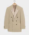 Todd Snyder Italian Relaxed Sueded Linen Double-breasted Tuxedo Jacket In Brown