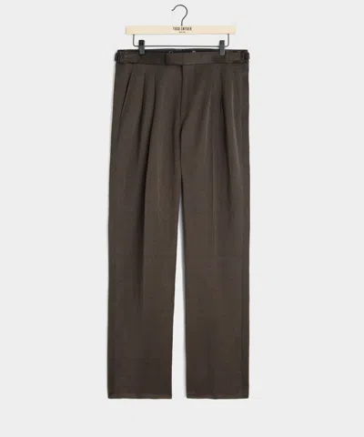 Todd Snyder Italian Relaxed Tuxedo Trouser In Brown