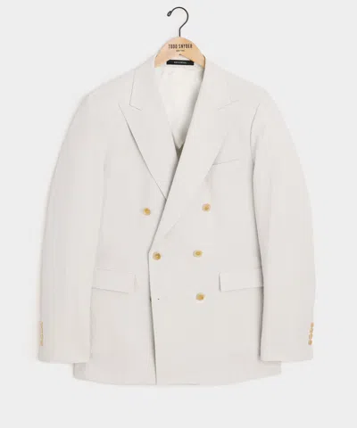 Todd Snyder Italian Seersucker Double-breasted Suit Jacket In White