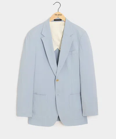 Todd Snyder Italian Seersucker Madison Jacket In Light Blue