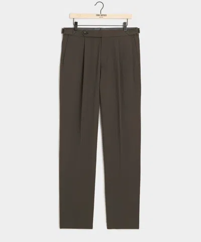 Todd Snyder Italian Seersucker Side Tab Trouser In Brown