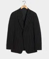 Todd Snyder Italian Seersucker Striped Madison Jacket In Black