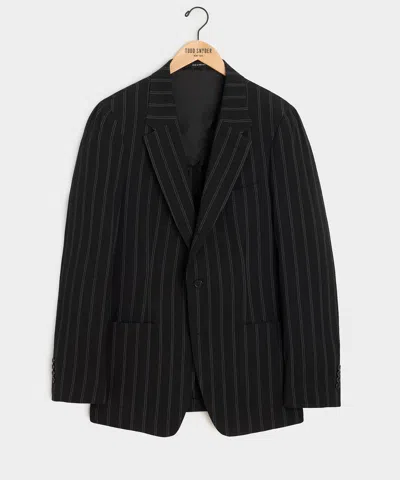 Todd Snyder Italian Seersucker Striped Madison Jacket In Black