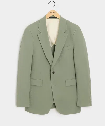 Todd Snyder Italian Seersucker Sutton Jacket In Seafoam In Green