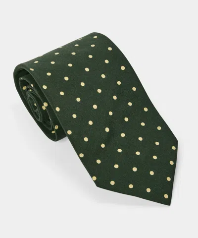 Todd Snyder Italian Silk Big Dot Tie In Emerald Green