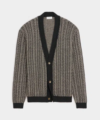 Todd Snyder Italian Silk-hemp Cardigan In Black