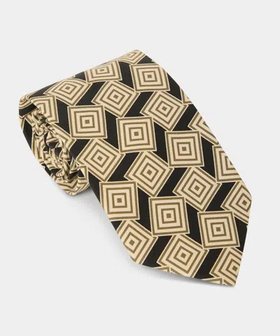 Todd Snyder Italian Silk Maze Tie In Brown In Multi