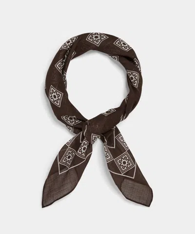 Todd Snyder Italian Solare Geo Neckerchief In Black