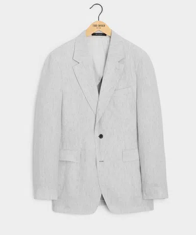Todd Snyder Italian Striped Linen Sutton Jacket In Light Grey In Gray