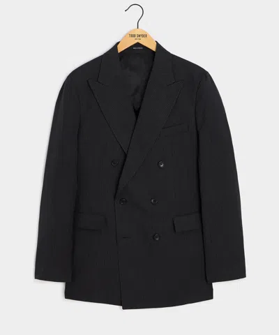 Todd Snyder Italian Striped Linen Wythe Jacket In Black