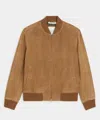 Todd Snyder Italian Suede Aviator Jacket In Brown