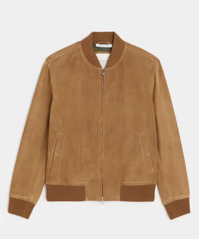 Todd Snyder Italian Suede Aviator Jacket In Brown