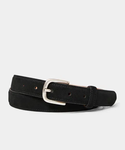 Todd Snyder Italian Suede Dress Belt In Black