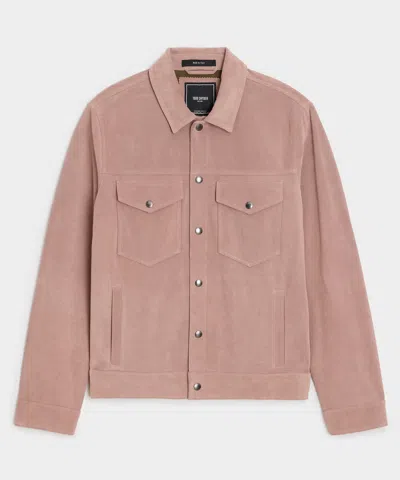 Todd Snyder Italian Suede Dylan Jacket In Blush In Pink