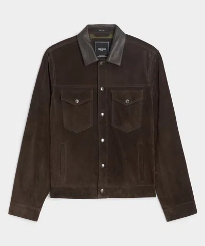 Todd Snyder Italian Suede Dylan Jacket In Espresso In Brown