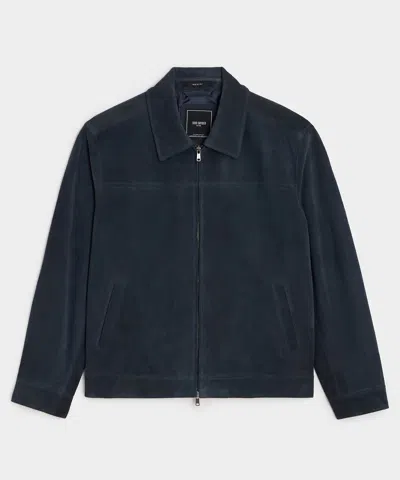 Todd Snyder Italian Suede Grant Jacket In Classic Navy In Blue