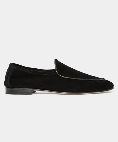 Todd Snyder Italian Suede Venetian Loafer In Black
