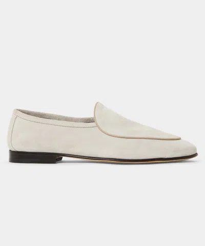Todd Snyder Italian Suede Venetian Loafer In White