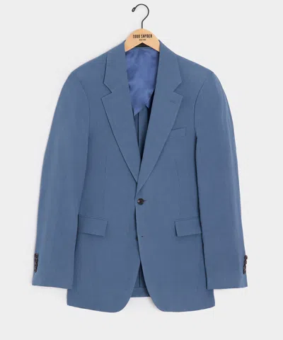 Todd Snyder Italian Sueded Linen Sutton Jacket In Harbor Blue