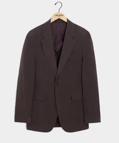Todd Snyder Italian Sueded Linen Sutton Jacket In Raisin In Purple