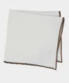 Todd Snyder Italian Tipped  Linen Pocket Square In Brown