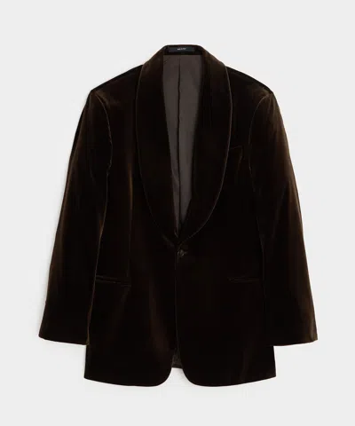 Todd Snyder Italian Velvet Dinner Jacket In Brown
