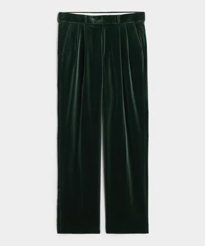 Todd Snyder Italian Velvet Wythe Trouser In Eucalyptus In Green