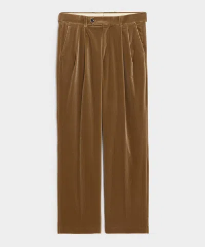 Todd Snyder Italian Velvet Wythe Trouser In Khaki In Brown